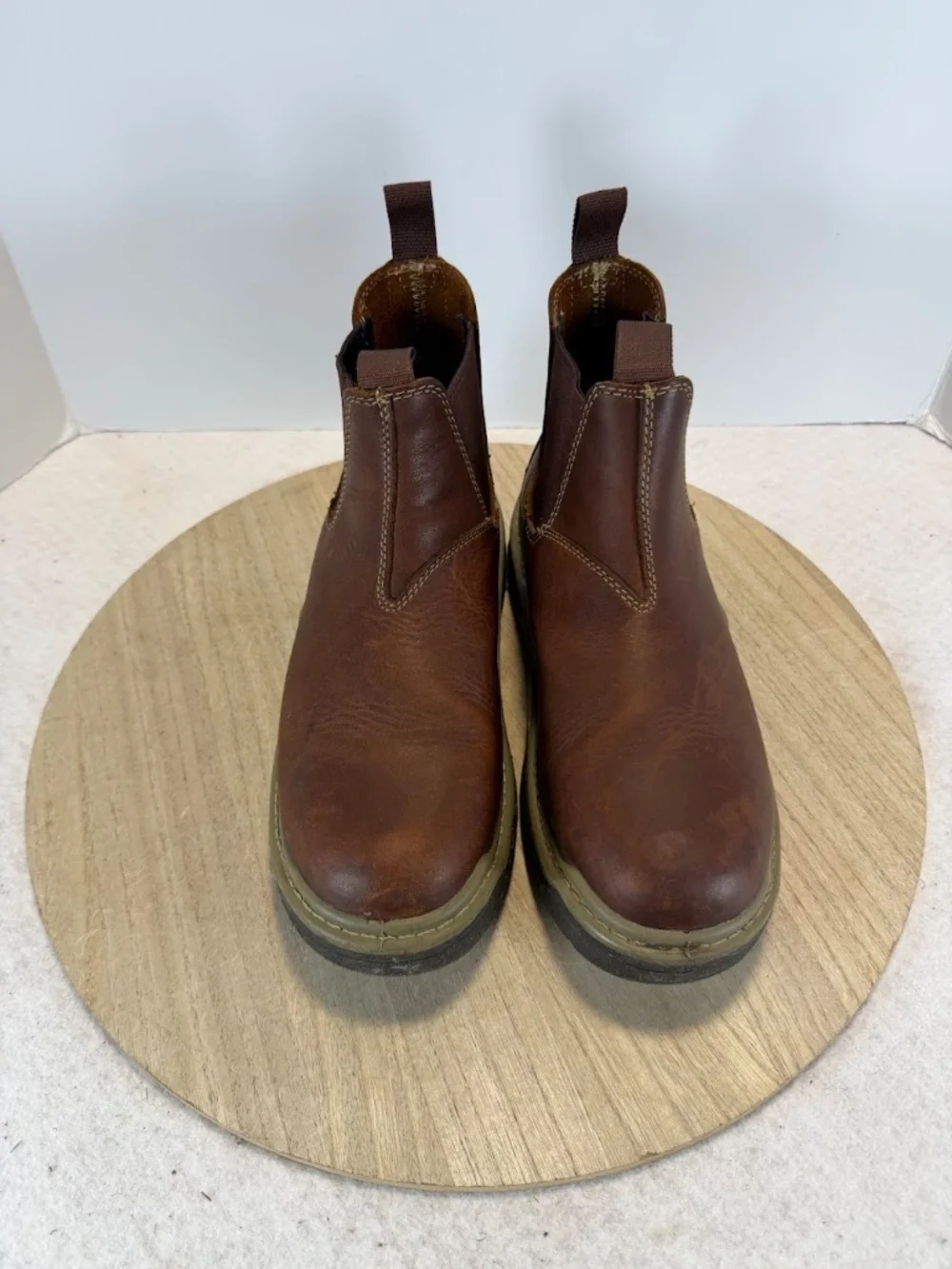 Wolverine DurShocks Flex W210116 Mens 9.5 M Brown Leather Chelsea Work Boots